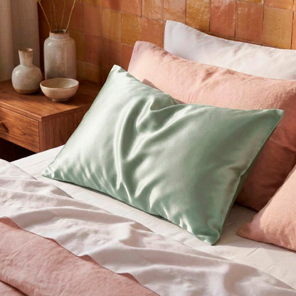 Pillowcase silk - Nuit de soie Sage green