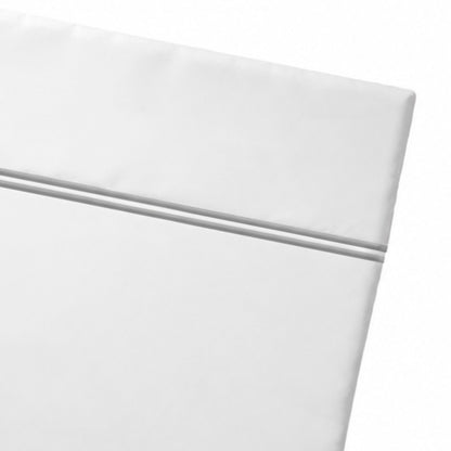 Flat sheet - 100% cotton sateen TC200 - Nîmes - grey / white