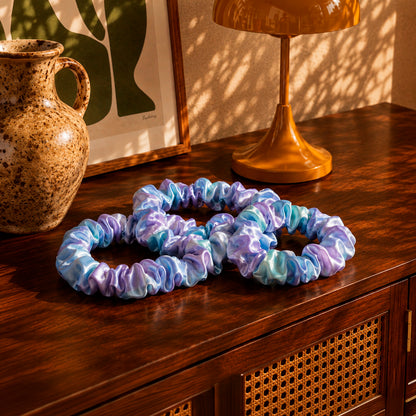 Set of 3 skinny scrunchies silk - Néora Dream - D 6 cm