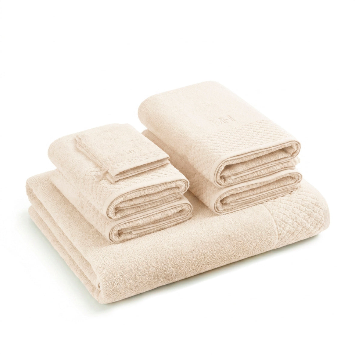 Complete bath linen set combed cotton LT - Eden - 7 pieces