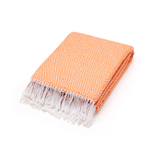 Woven plaid - Iris Orange