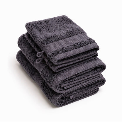 Hand towel + washcloth combed cotton - Sérénité - 4 pieces