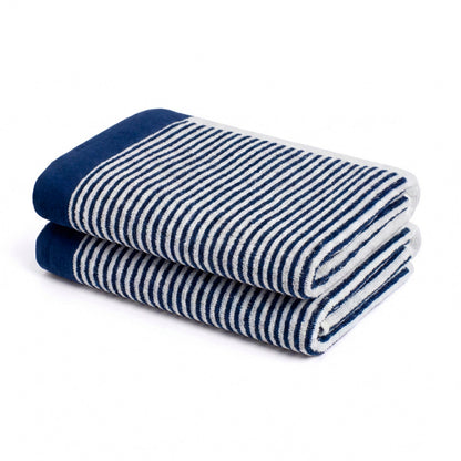 Bath towel combed cotton Jacquard YD - Amiral - 2 x (70 x 140 cm)