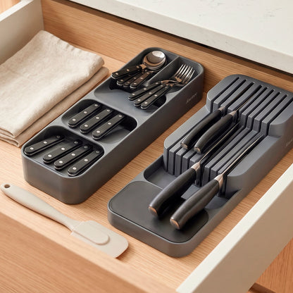 Cutlery tray for drawers - Grey