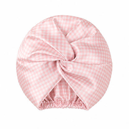Nightcap silk - Caresse nocturne Pink gingham - 20 x 30 cm