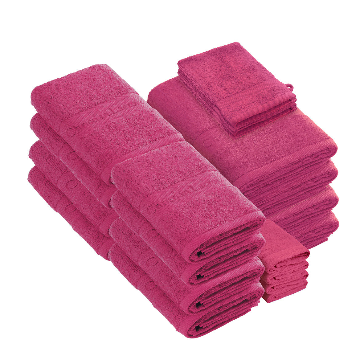20-piece bath linen set - 100% combed cotton 570 gsm - Azur