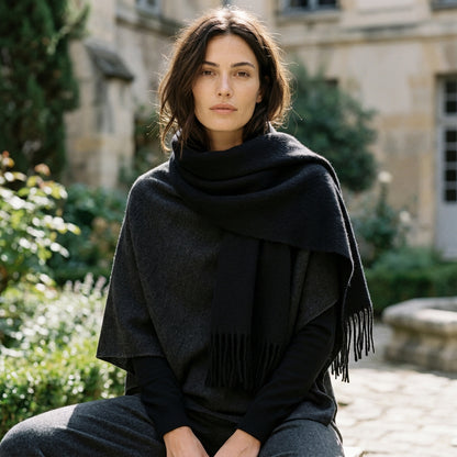 Cashmere scarf - Black