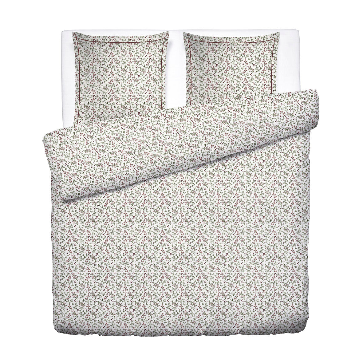 Duvet cover + pillowcase cotton satin - Brin de campagne Beige
