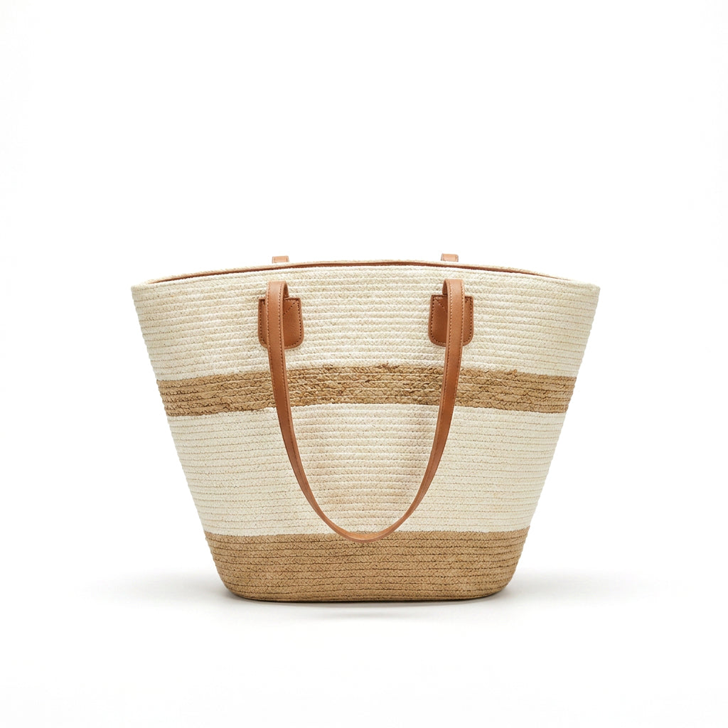 Tote bag raffia - Adéline White