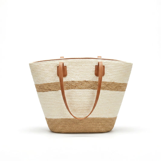 Tote bag raffia - Adéline White