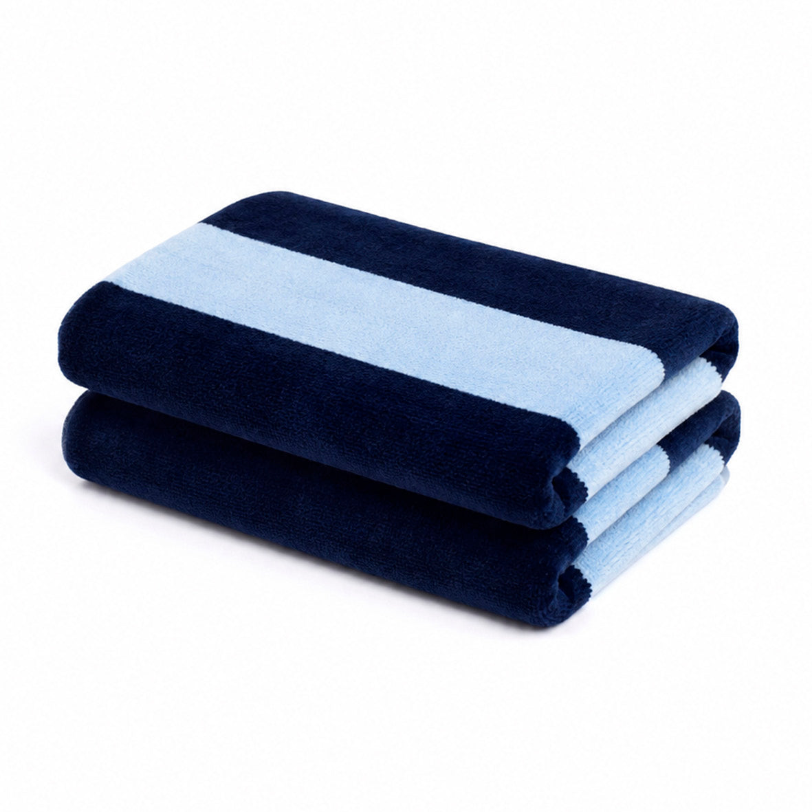 Bath towel cotton velvet - Lignage - 2 x (70 x 135 cm)