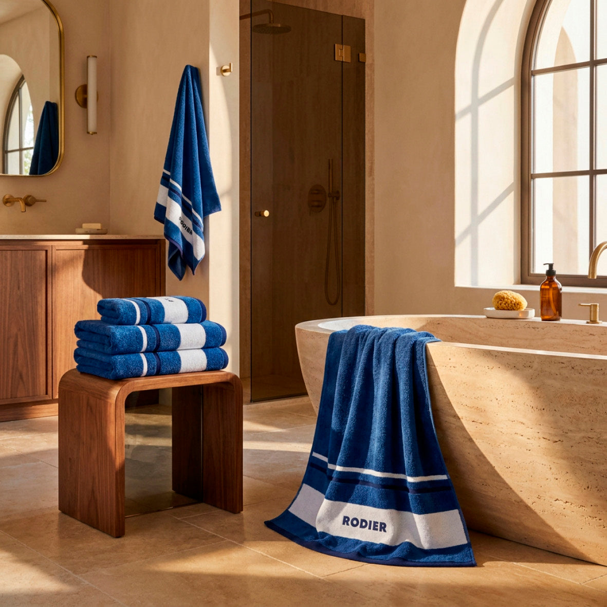 Bath towel combed cotton Jacquard DS - Escadre - 2 x (70 x 140 cm)
