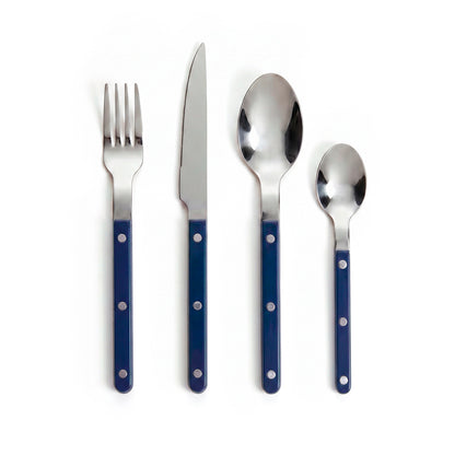 Cutlery box in stainless steel - Remi - Blue - 48 pieces