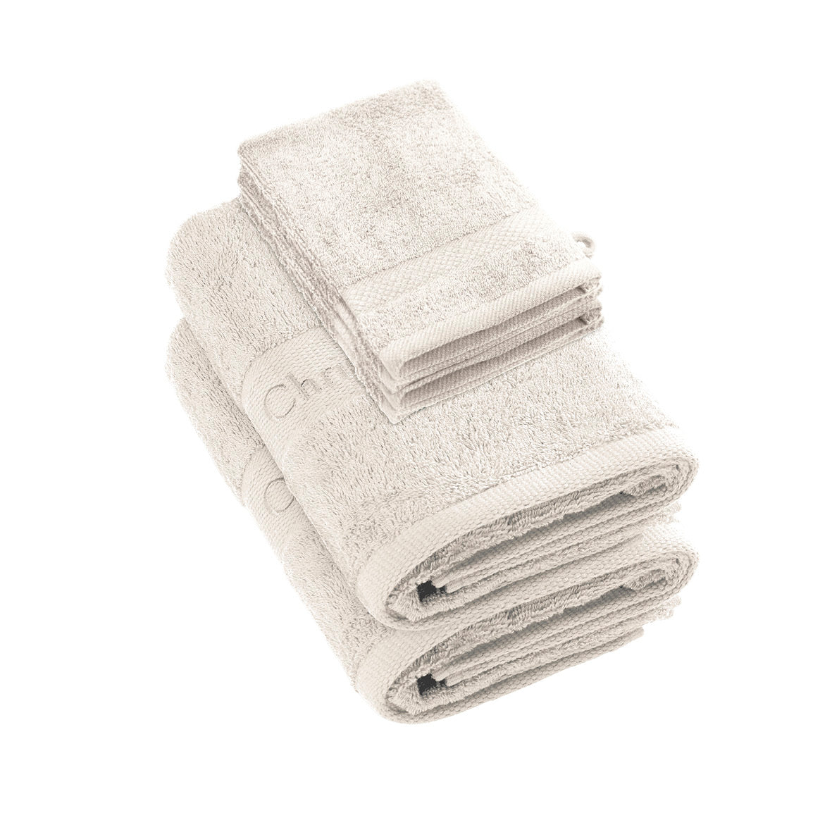 Complete bath linen set combed cotton - Azur - 6 pieces White