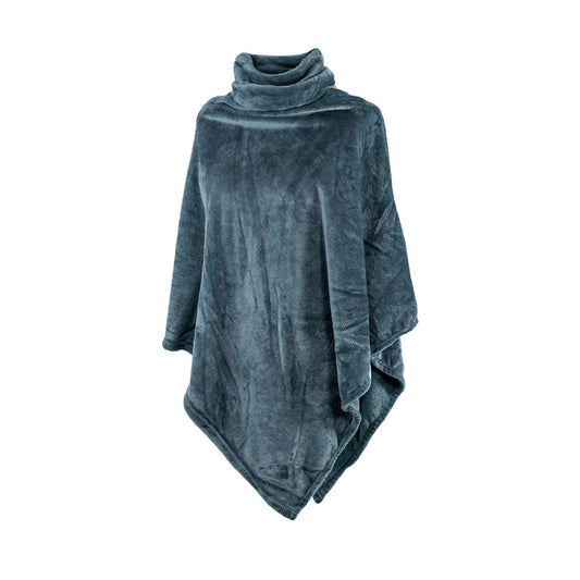 Poncho fleece - Uni Blue
