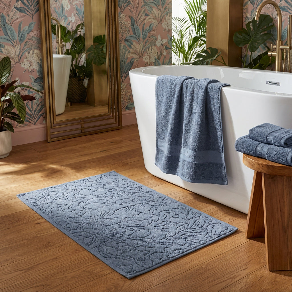 Complete bath linen set combed cotton - Azur