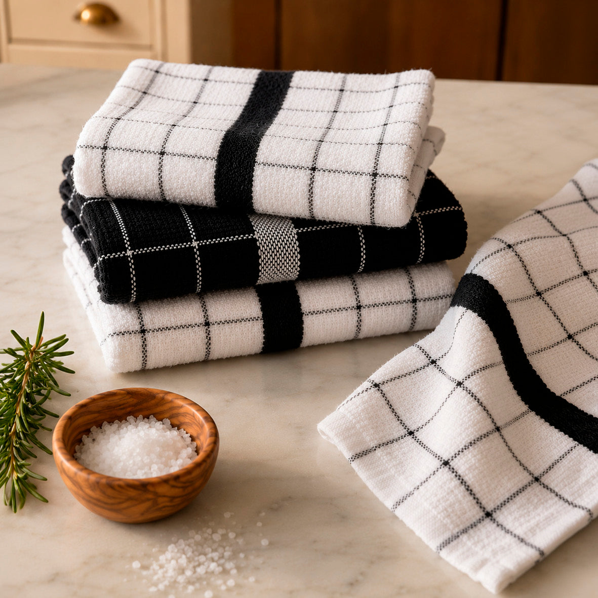 Kitchen towel combed cotton ZT - Maillon - 4 x (45 x 70 cm)