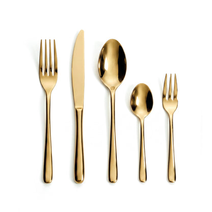 Cutlery box in stainless steel - Aurora - gold -30 pieces