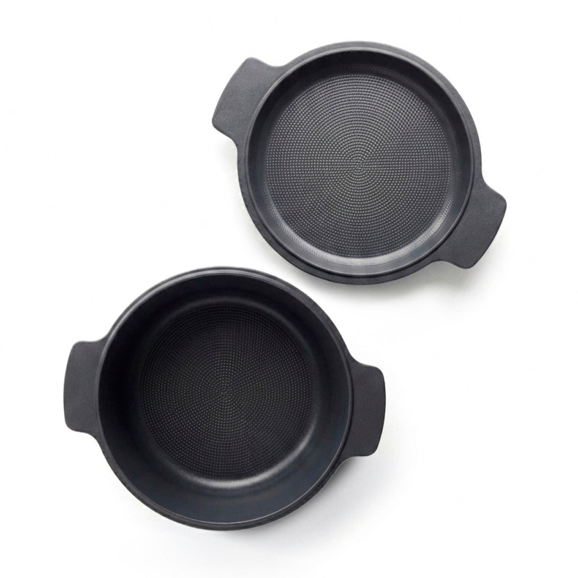 Enamelled cast iron casserole with multifunctional lid - black - 26 cm