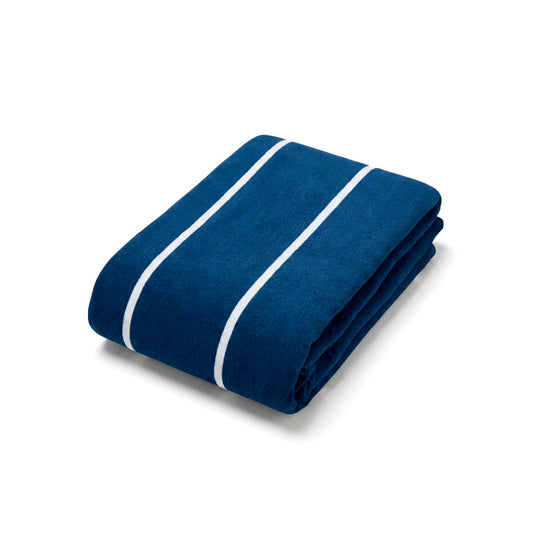 Beach towel cotton velvet - Pulse Dark blue