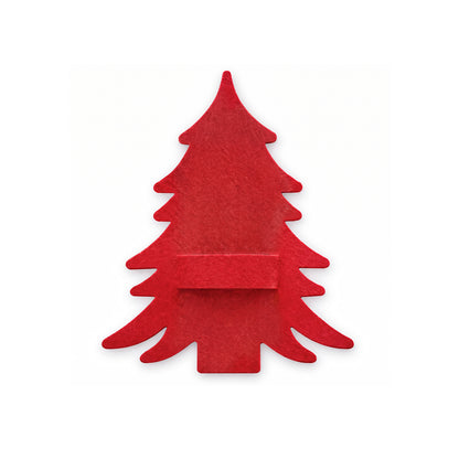 Set of 4 Christmas tree cutlery holders - Red Default Title