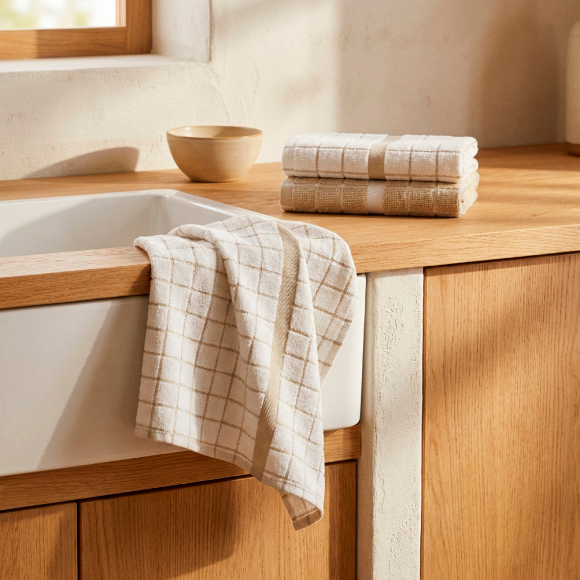 Kitchen towel combed cotton ZT - Terrasse - 4 x (45 x 70 cm)