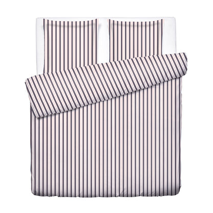 Duvet cover + pillowcase cotton satin - Rivage écarlate White / Blue