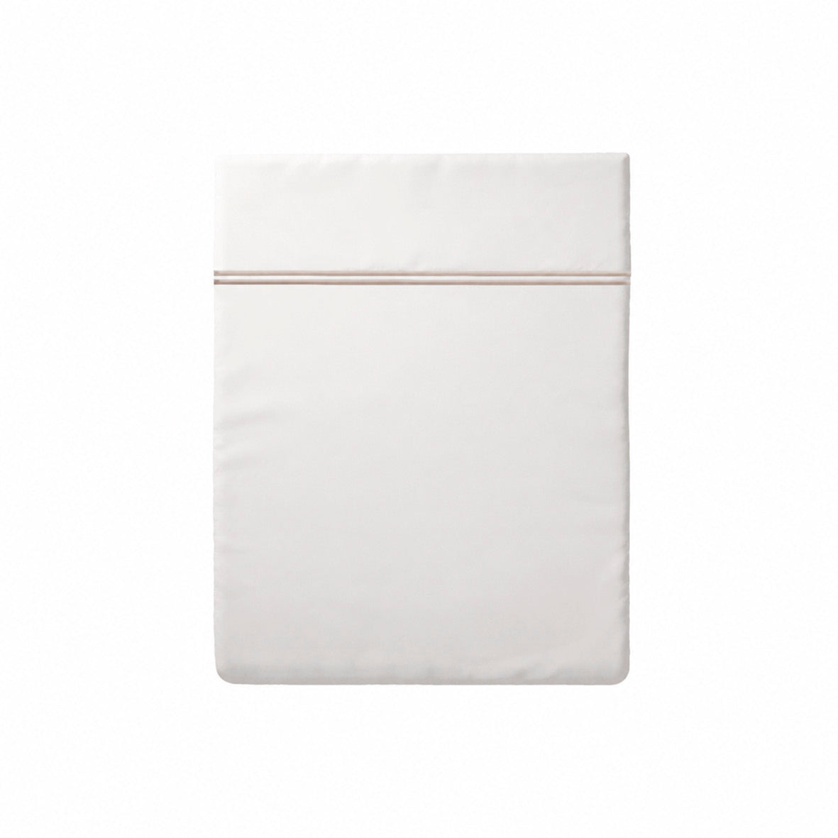 Flat sheet - 100% cotton sateen TC200 - Nîmes - taupe / white