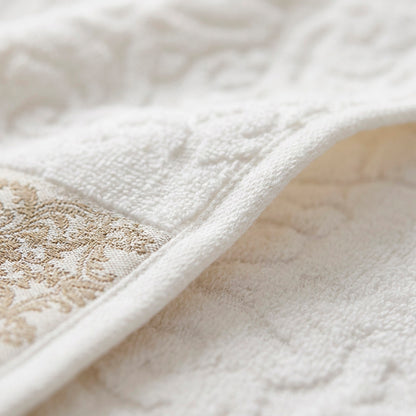 Bath towel combed cotton Jacquard S - Blason - 2 x (70 x 140 cm)