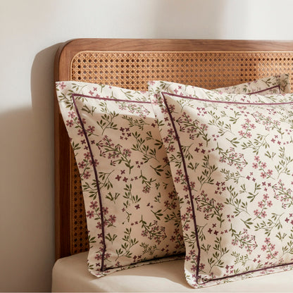 Pillowcase cotton satin - Brin de campagne Beige