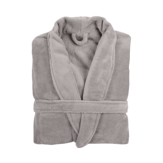 Dressing gown polyester - Uni Light grey