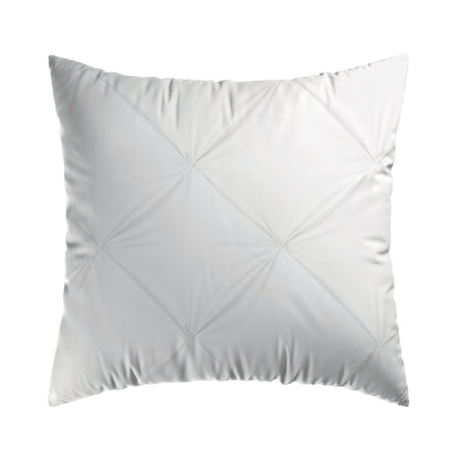 Pillowcase cotton satin pleated - Freesia White
