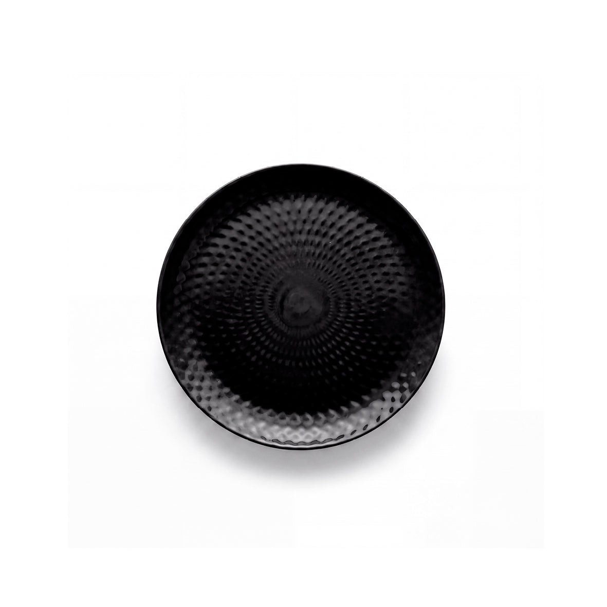 18-piece dinnerware set - Hammered Black - Made in France