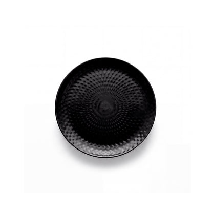 18-piece dinnerware set - Hammered Black - Made in France