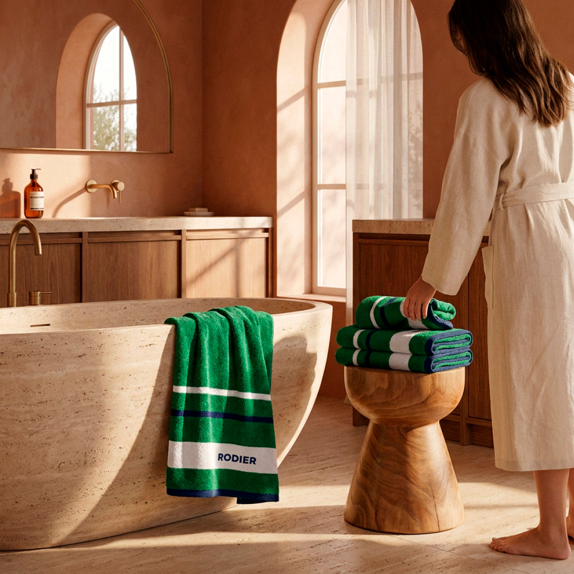 Bath towel combed cotton Jacquard DS - Escadre - 2 x (70 x 140 cm)