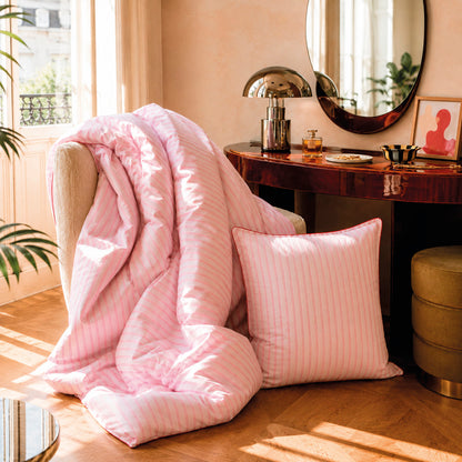 Duvet cover + pillowcase cotton satin - Éolia Pink / Red
