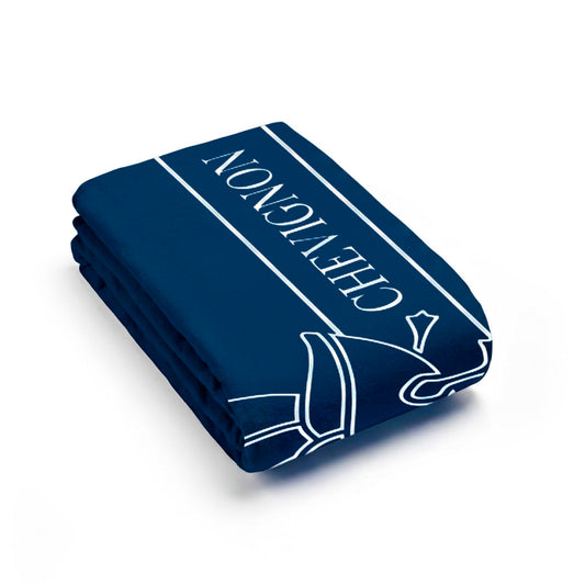 Beach towel cotton velvet Mallard Dark blue - 90 x 180 cm