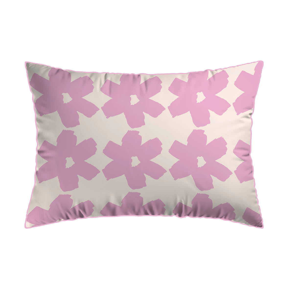 2 pillowcases - 100% cotton sateen TC200 - Pervenche - bubblegum / pink