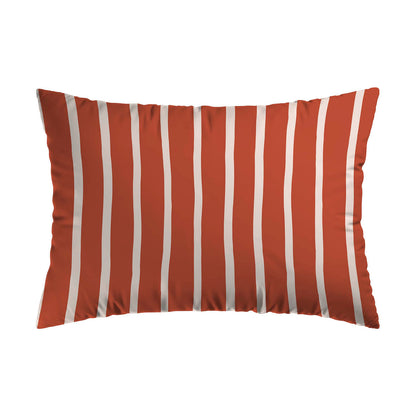 2 pillowcases - 100% cotton sateen TC200 - Sérénité rayée - spicy pumpkin 2 x (50 x 70 cm)
