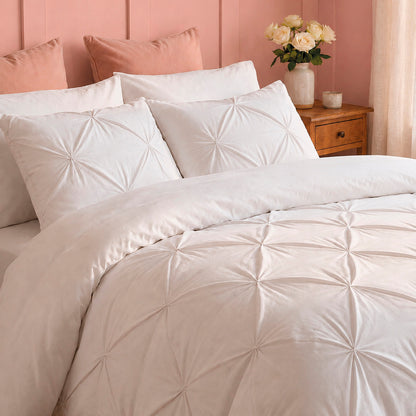2 pillowcases - 100% cotton sateen TC200 - Camélia - white