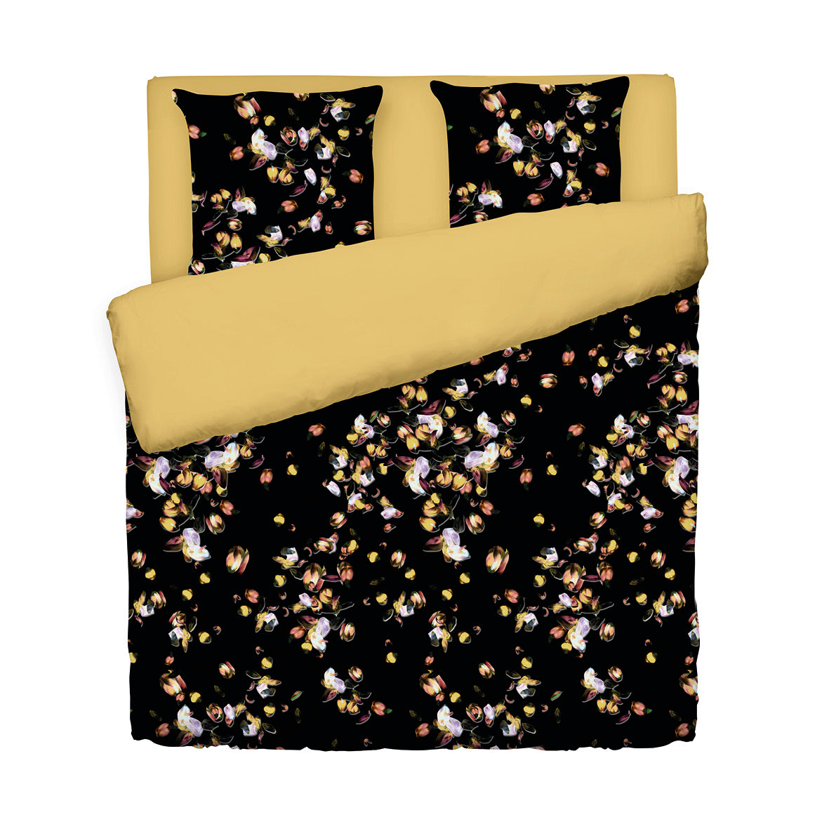 Duvet cover - 100% cotton sateen TC200 - Aurore - ochre 200 x 200 cm