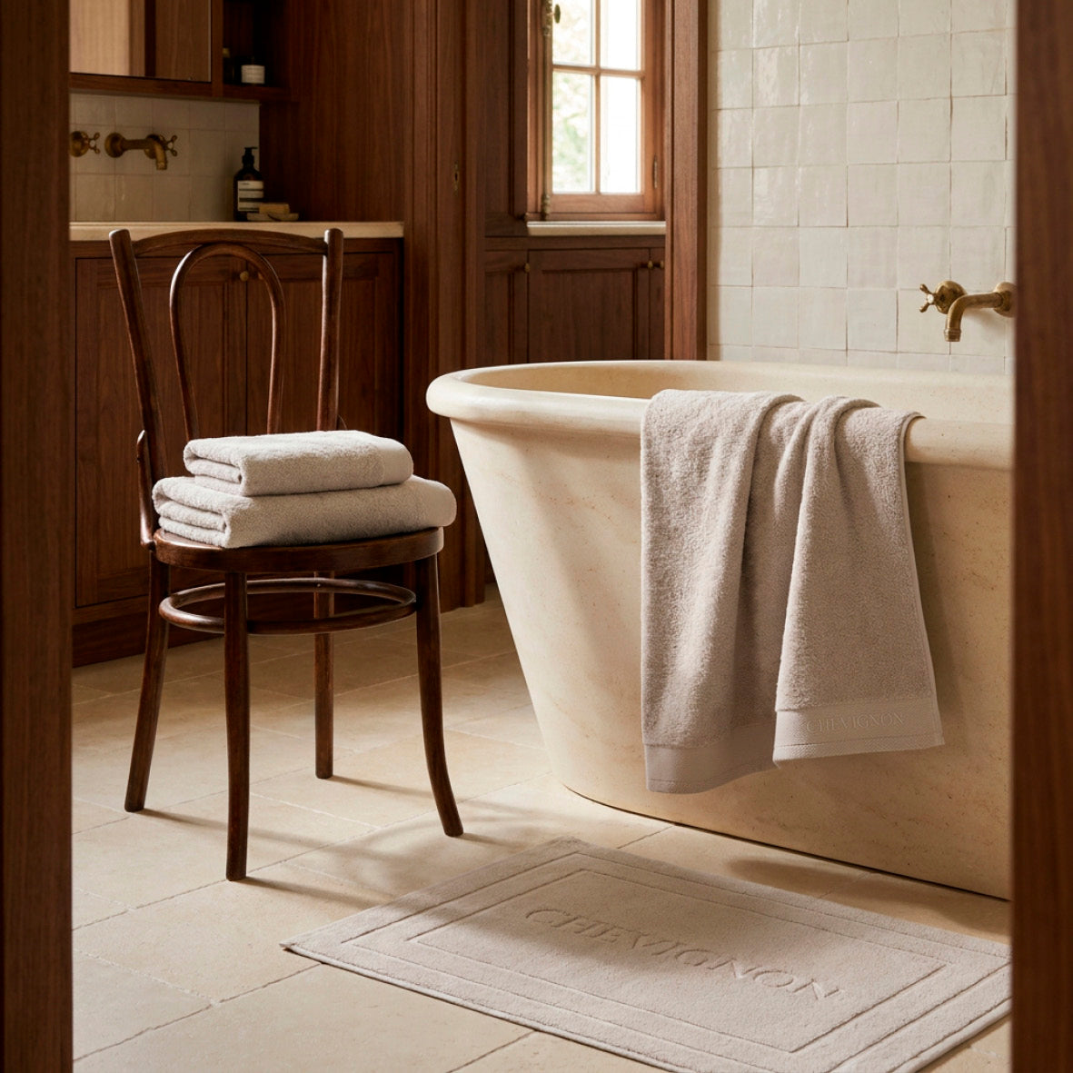 Complete bath linen set combed cotton LT - Lagon - 14 pieces