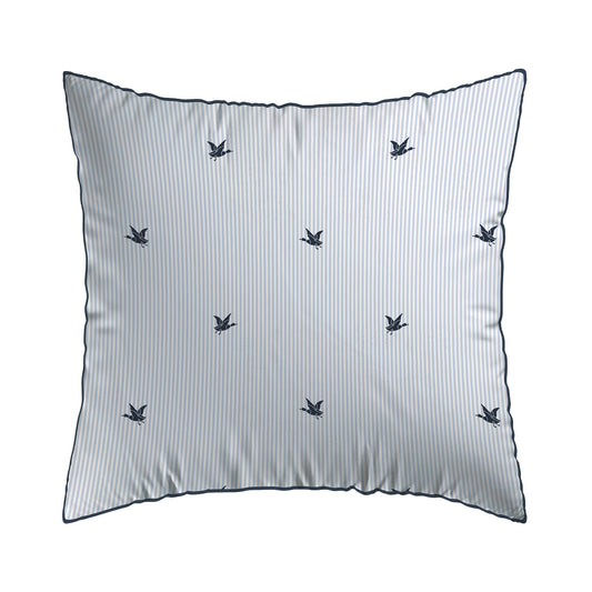 Pillowcase cotton satin - Canards rayés Blue 2 x (63 x 63 cm)