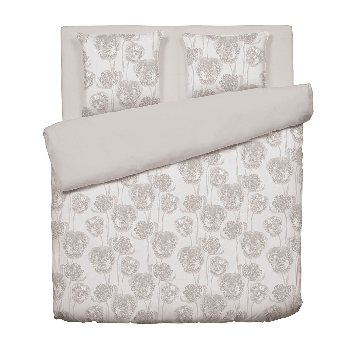 Duvet cover cotton satin - Lace Taupe 240 x 220 cm