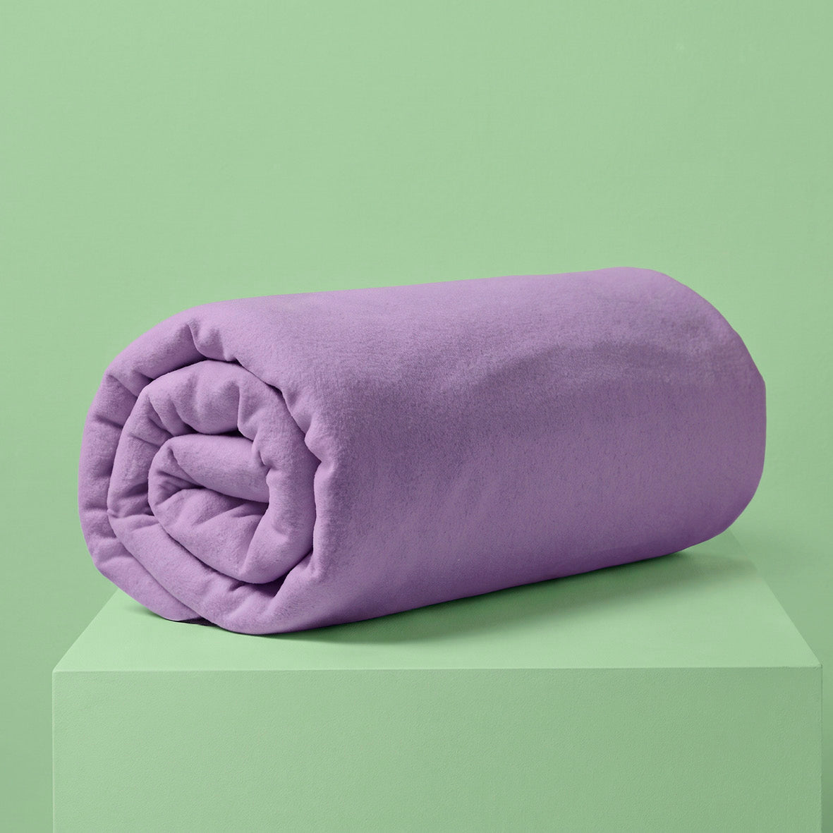 Fitted sheet - 100% cotton sateen TC200 - lavender