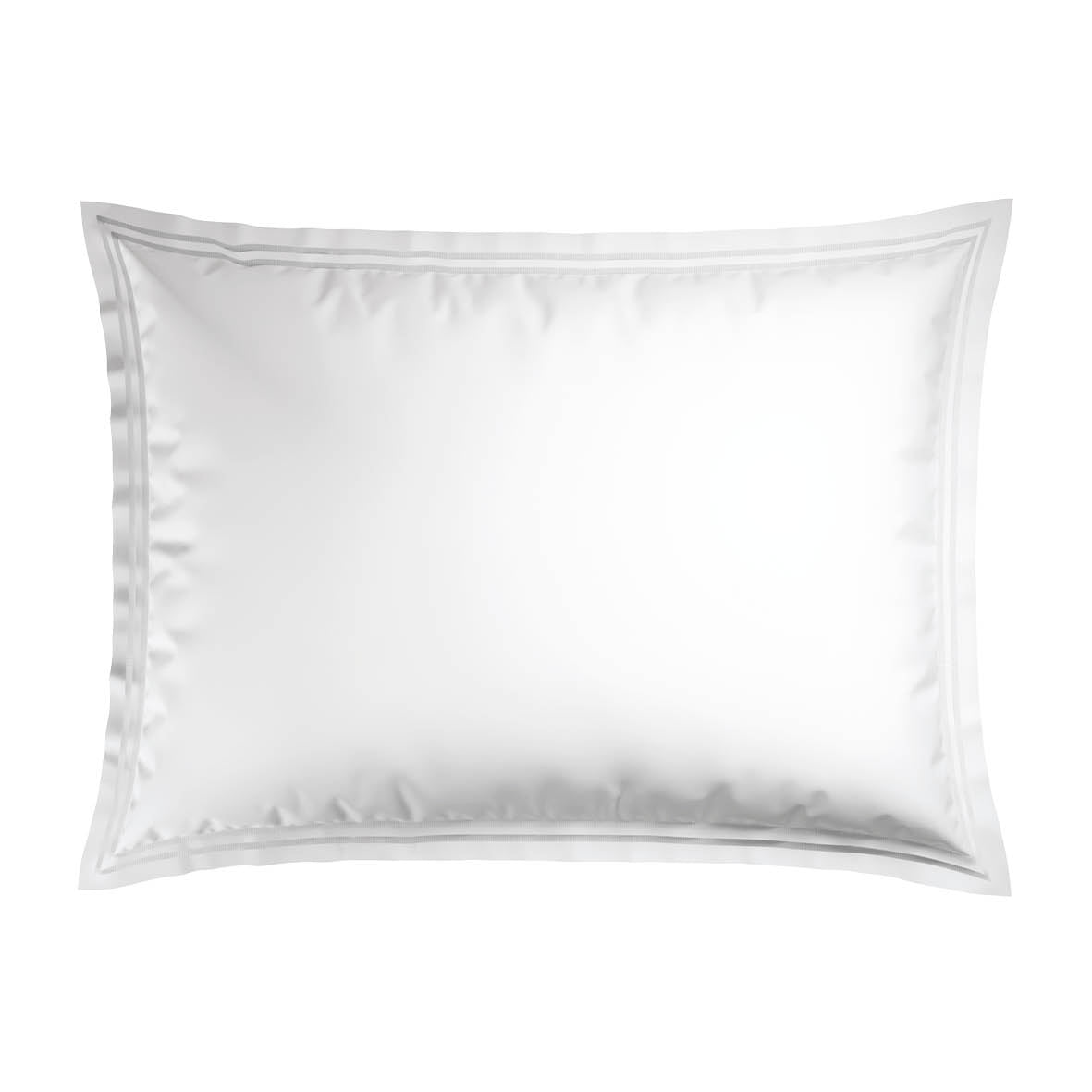 2 pillowcases - 100% cotton sateen TC200 - Megève - white / white 2 x (50 x 70 cm)
