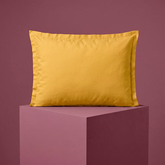2 pillowcases - 100% cotton sateen TC200 - Éclosion carmine - honeygold / pink / red 2 x (50 x 70 cm)