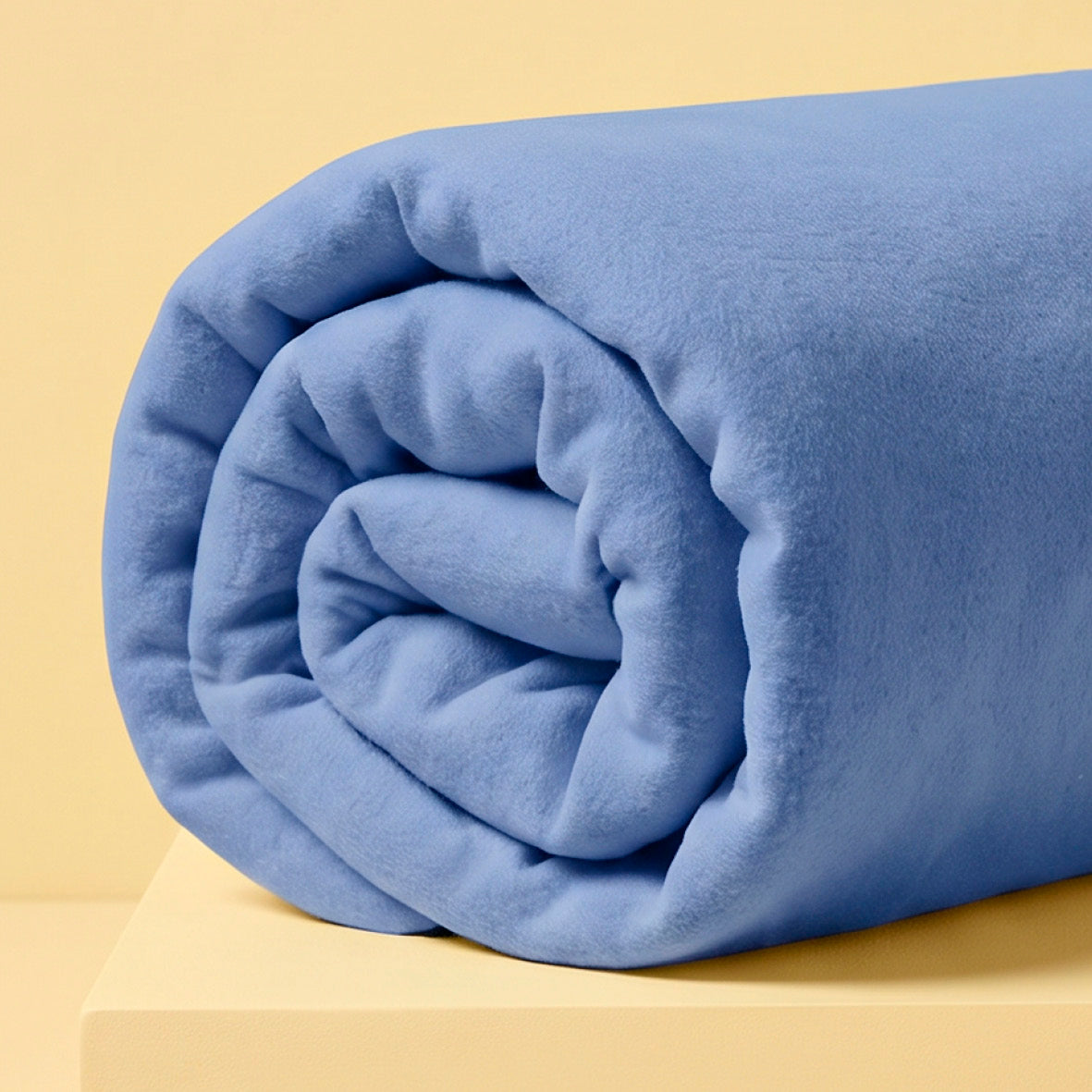 Fitted sheet - 100% cotton sateen TC200 - hydrangea blue