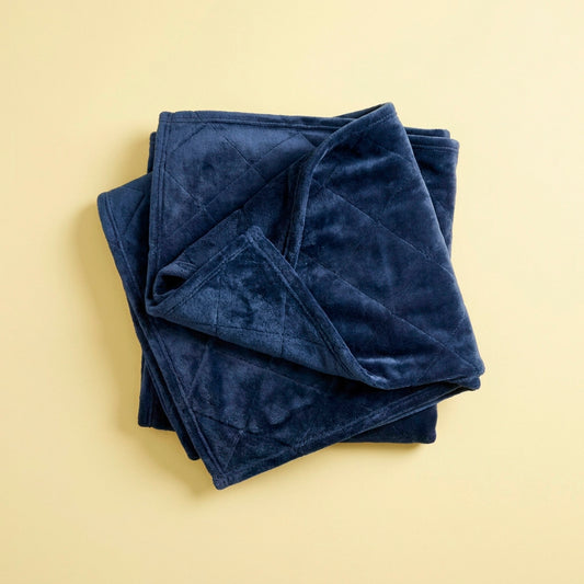 Ultra-soft fleece throw - Argyle - dark blue Default Title