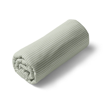 Fitted sheet - 100% cotton sateen TC200 - Élan - light green